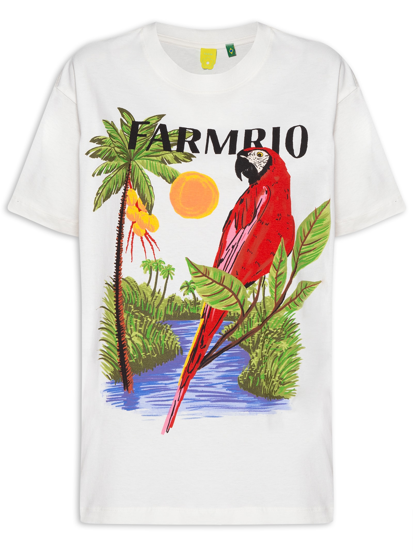 Camiseta Feminina Média Amazônia Branco Farm
