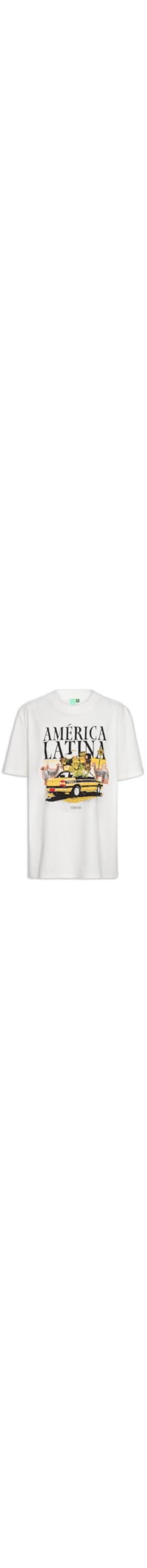 Camiseta Feminina Média América Latina - Branco