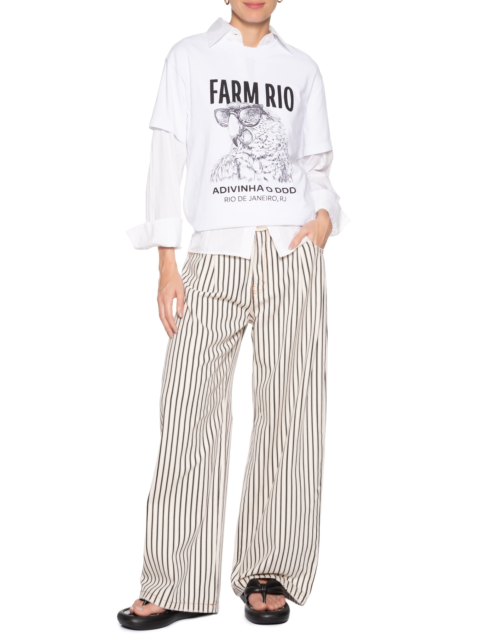 Camiseta Feminina Média Arara 021 Branco Farm