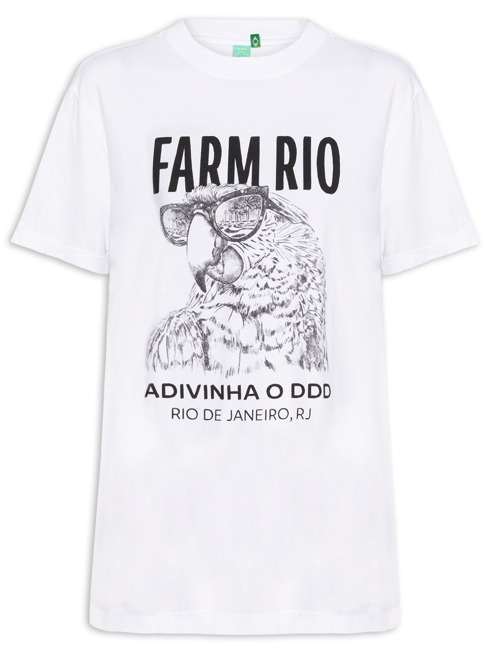 Camiseta Feminina Média Arara 021 Branco Farm