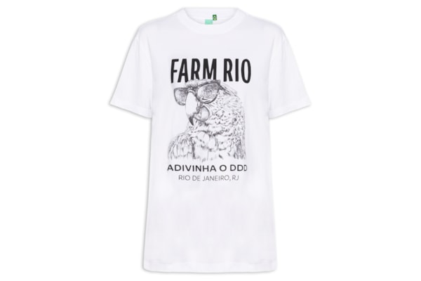 Camiseta Feminina Média Arara 021 - Branco