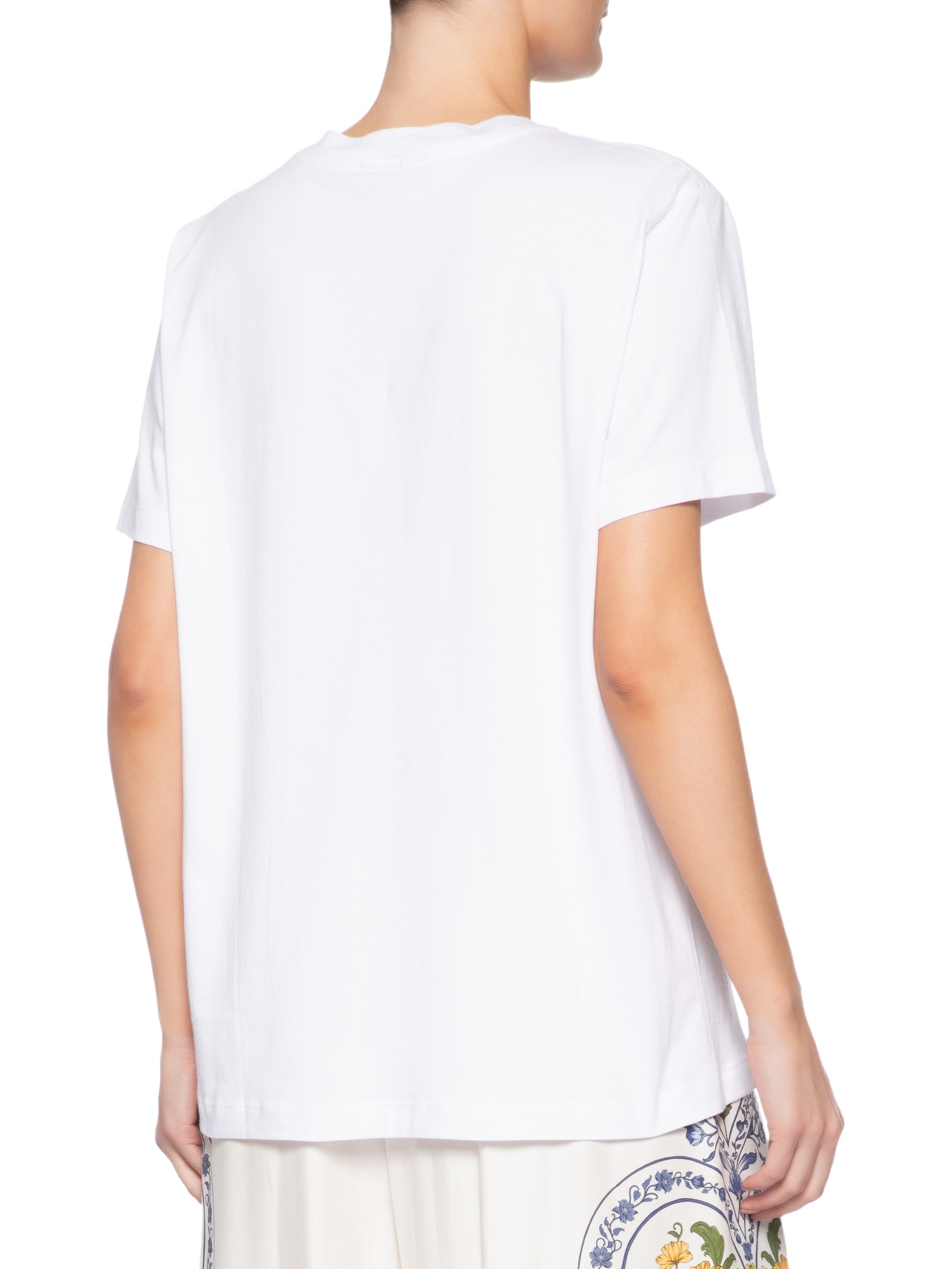 Camiseta Feminina Média Arara Em Flores Branco Farm