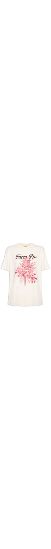 Camiseta Feminina Média Arara Em Flores - Rosa