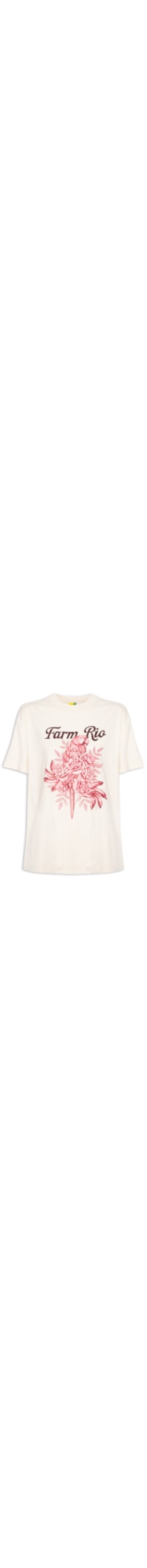 Camiseta Feminina Média Arara Em Flores - Rosa