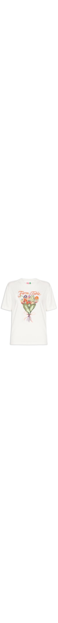 Camiseta Feminina Média Bouquet Feira - Branco