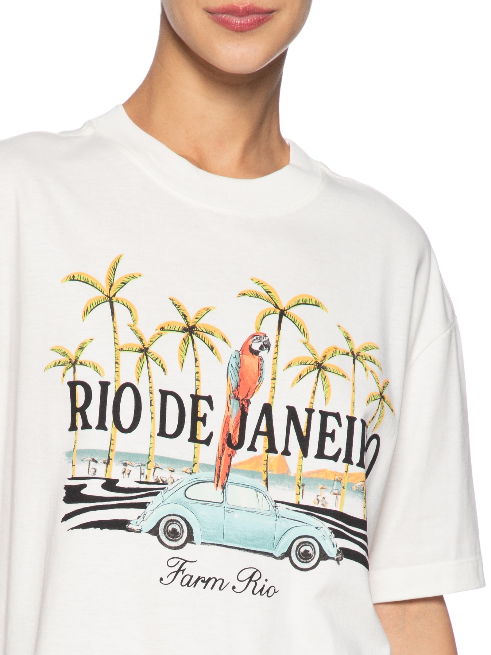 Camiseta Feminina Média Brasileirinho Rio Off Off White Farm