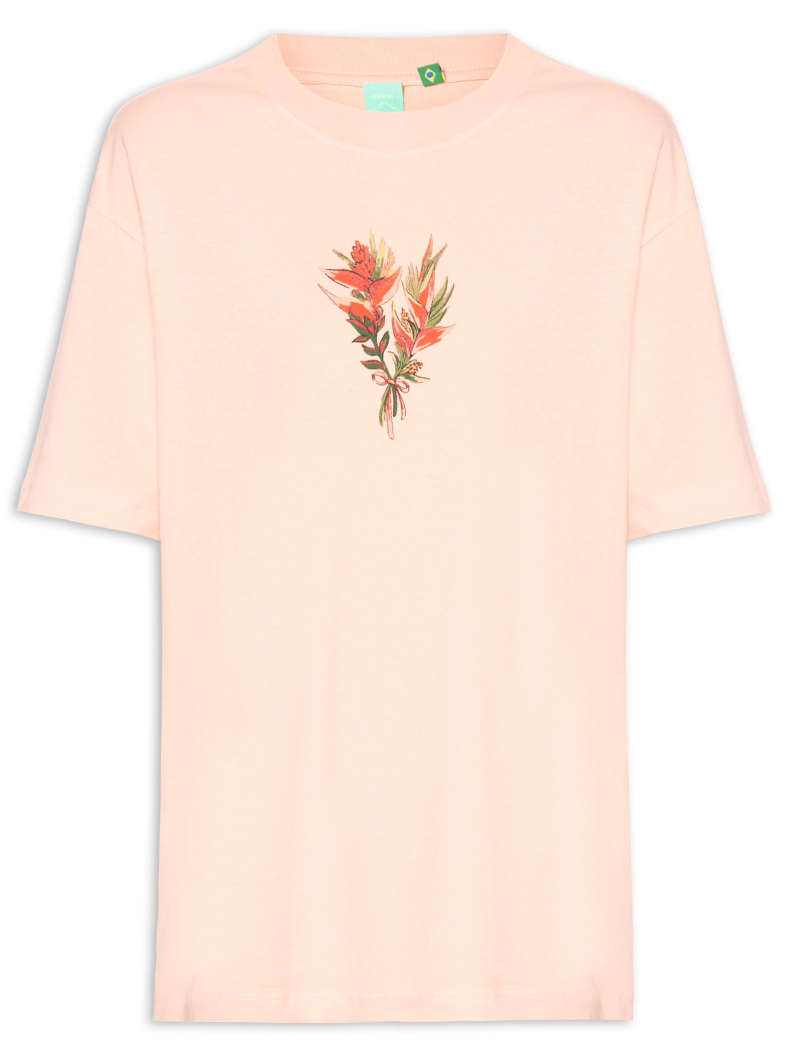 Camiseta Feminina Media Cadeira De Praia Rosa Farm
