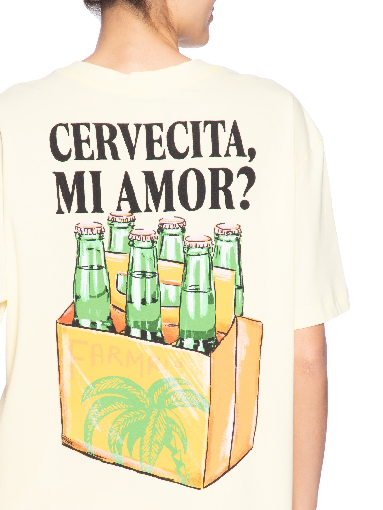 Camiseta Feminina Média Cervecita Amarelo Farm
