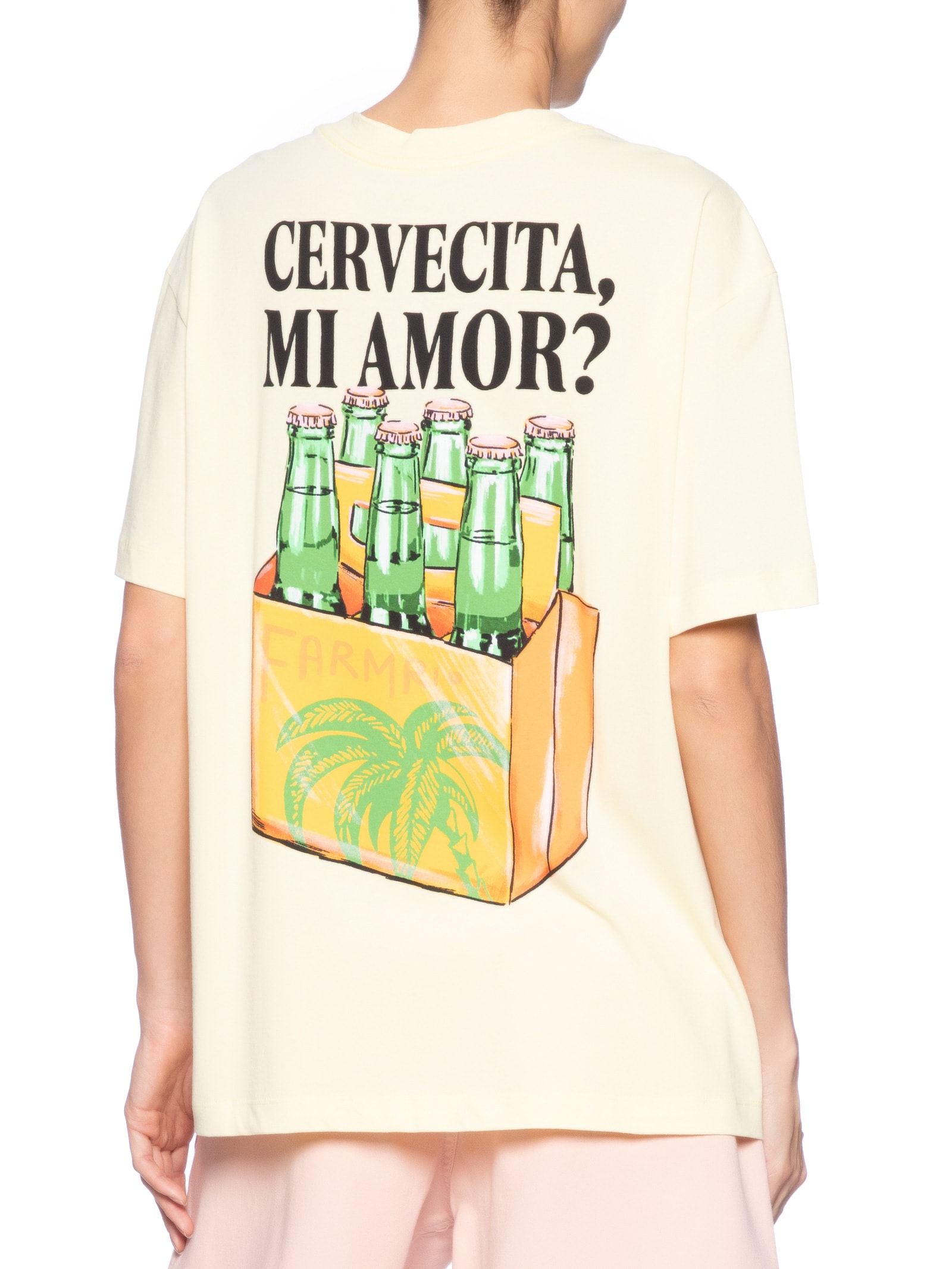 Camiseta Feminina Média Cervecita Amarelo Farm