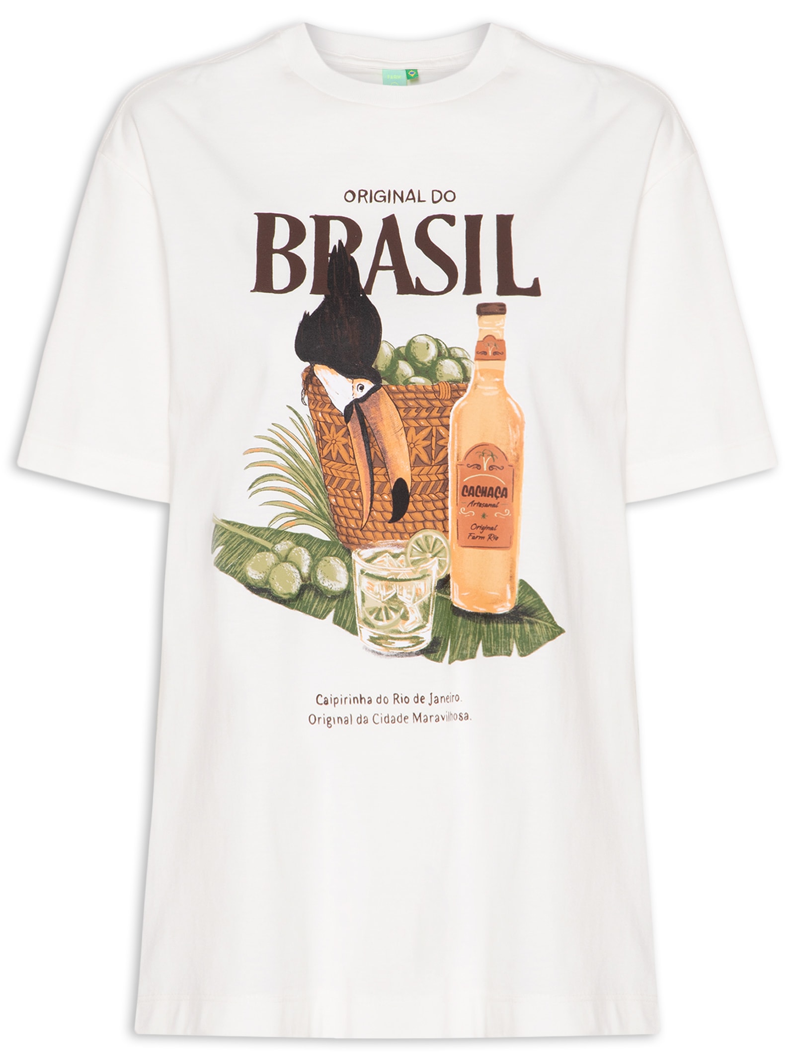 Camiseta Feminina Média Cesto de Limões – Branco Farm