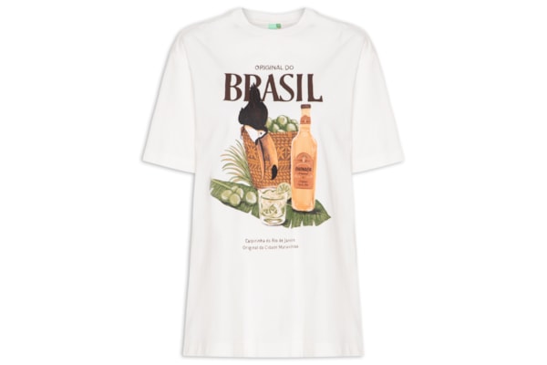 Camiseta Feminina Média Cesto de Limões – Branco