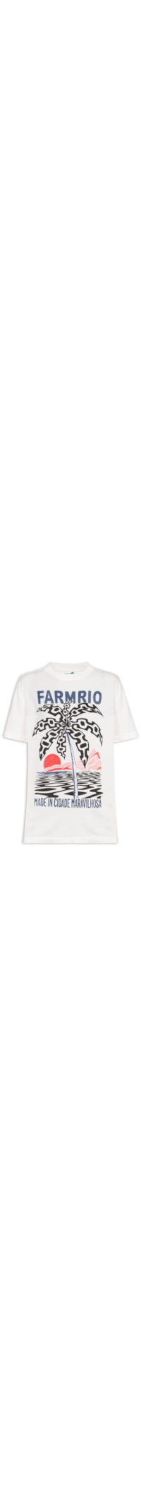 Camiseta Feminina Média Coqueiro Calçadão - Branco - Farm