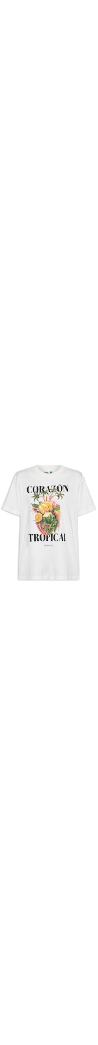 Camiseta Feminina Média Corazon Tropical - Branco