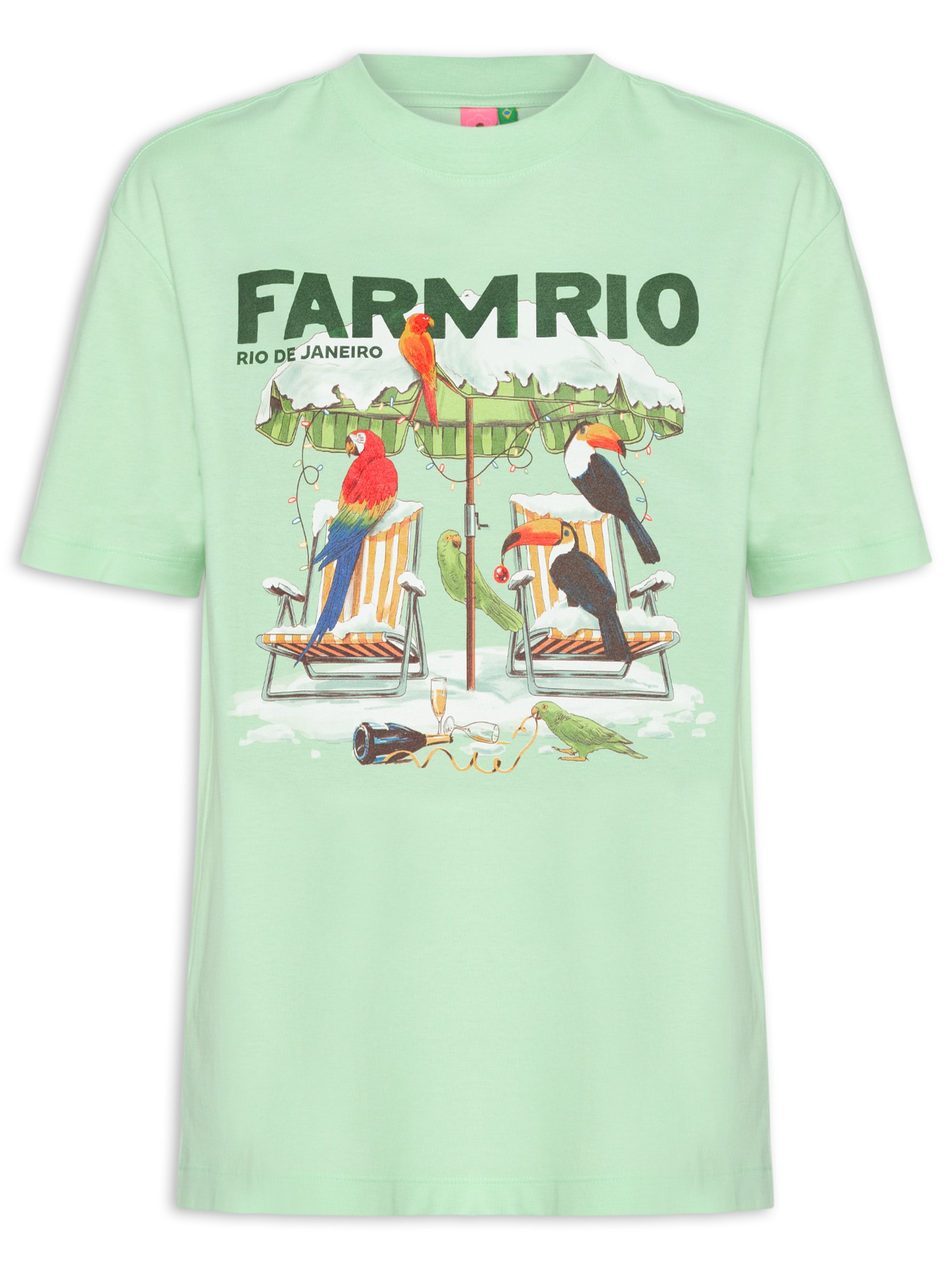Camiseta Feminina Média De Zero A Quarenta Graus Verde Farm