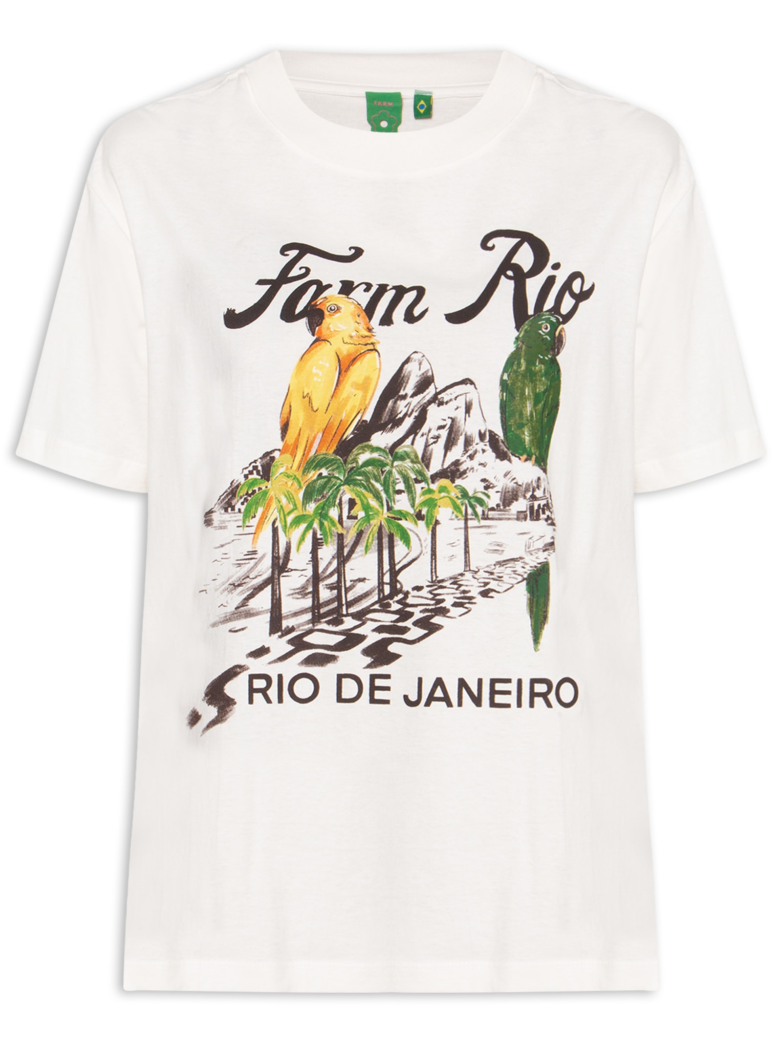 Camiseta Feminina Média Dois Irmãos Branco Farm