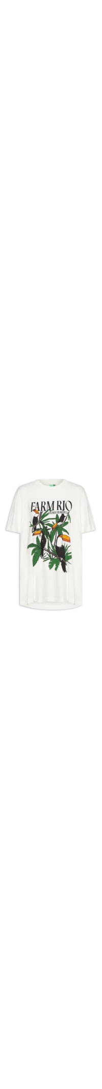 Camiseta Feminina Média Farmrio Tucano - Branco