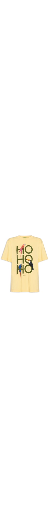Camiseta Feminina Média Hohoho - Amarelo