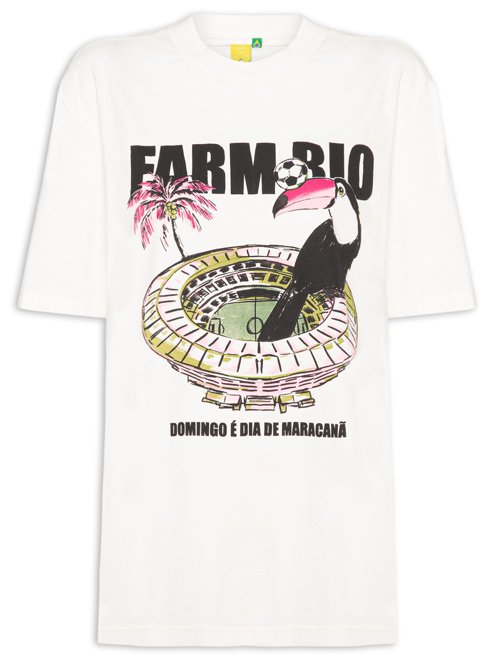 Camiseta Feminina Média Maracanã Off White Farm