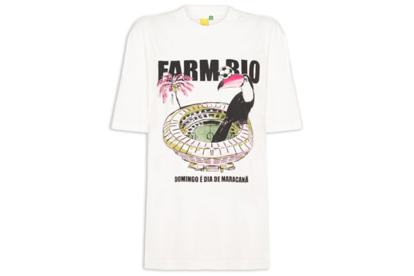 Camiseta Feminina Média Maracanã - Off White