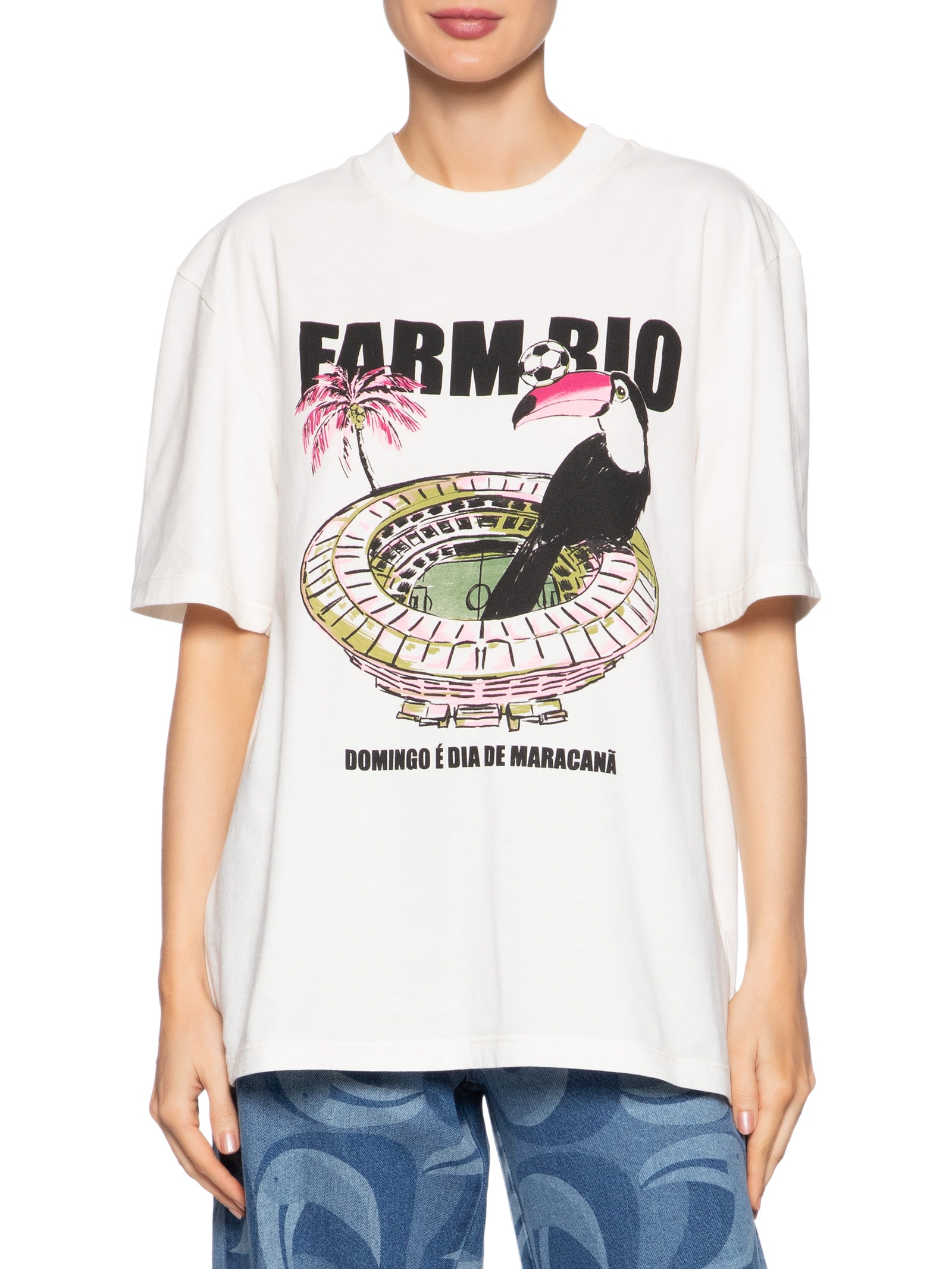 Camiseta Feminina Média Maracanã Off White Farm