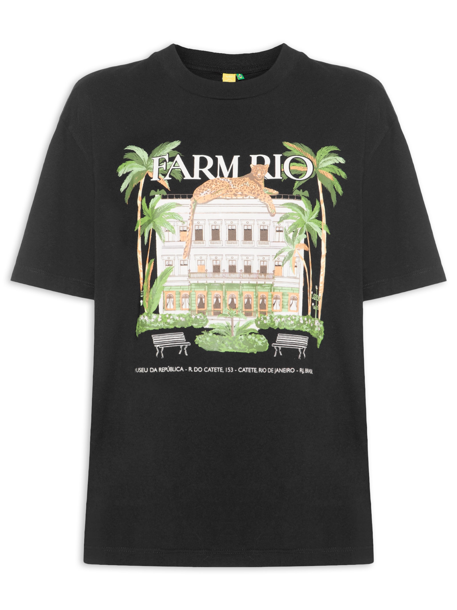 Camiseta Feminina Média Museu Da República Preto Farm