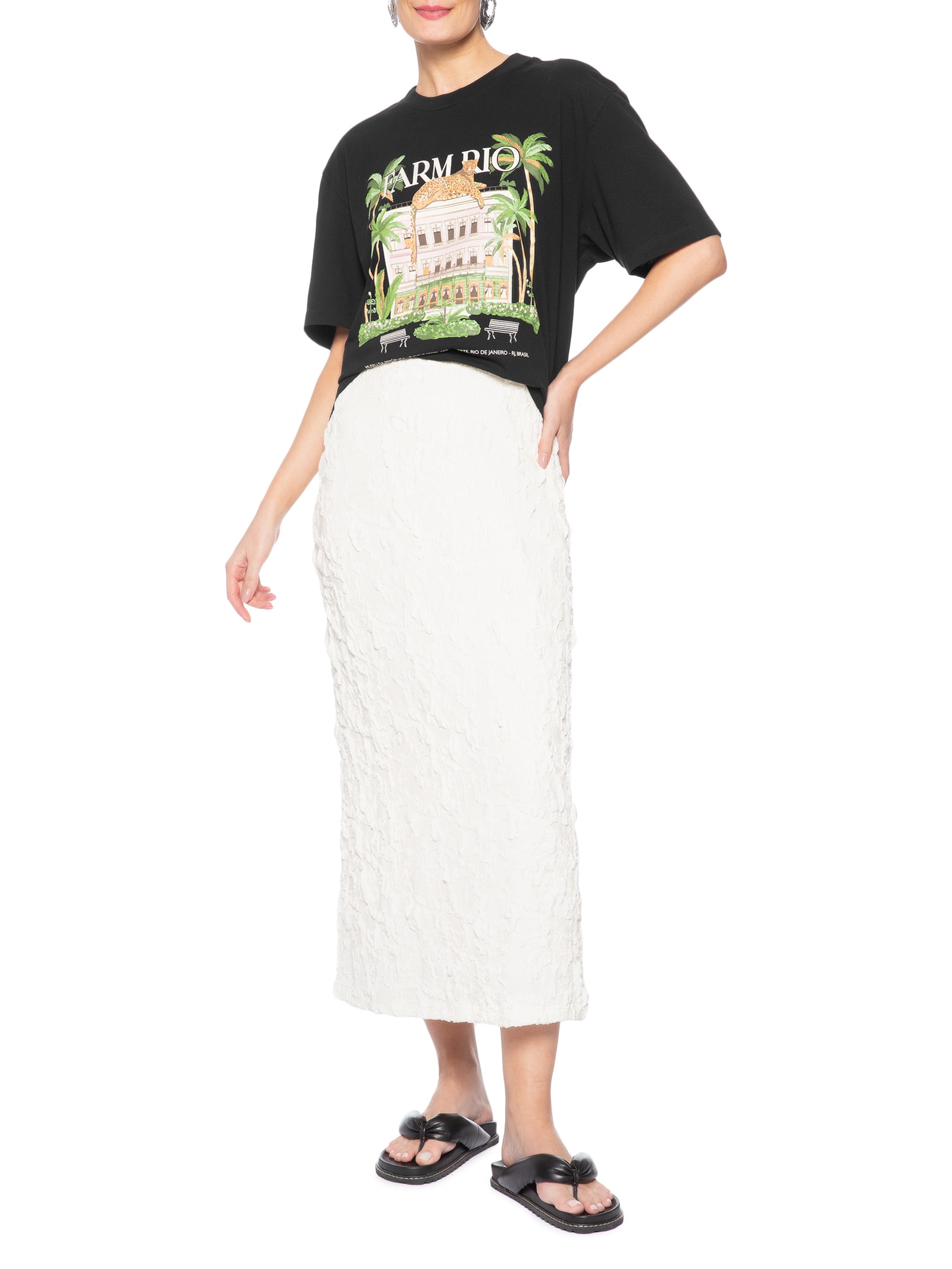 Camiseta Feminina Média Museu Da República Preto Farm