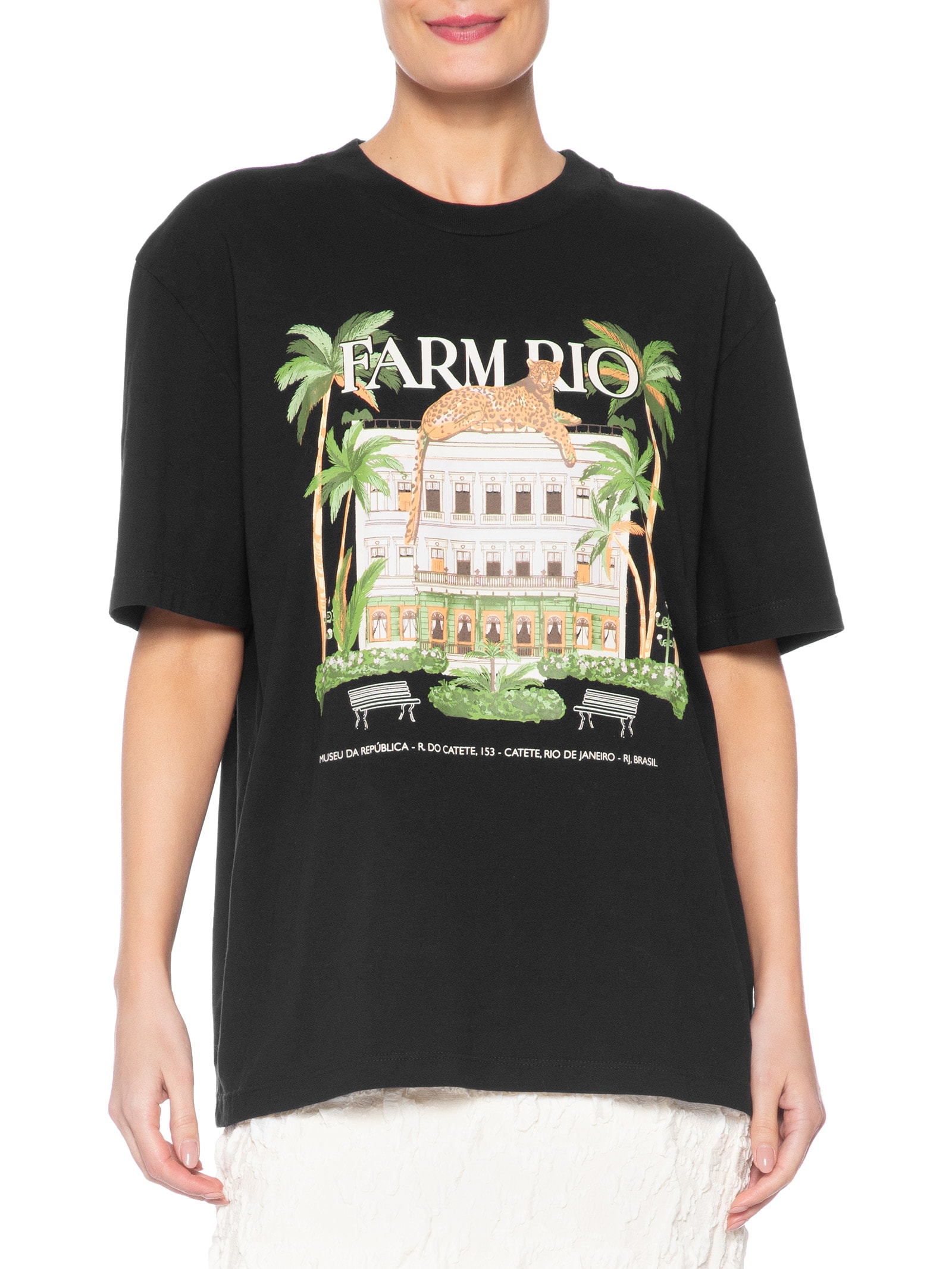 Camiseta Feminina Média Museu Da República Preto Farm