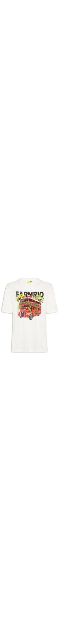 Camiseta Feminina Média Onibus Londres - Branco