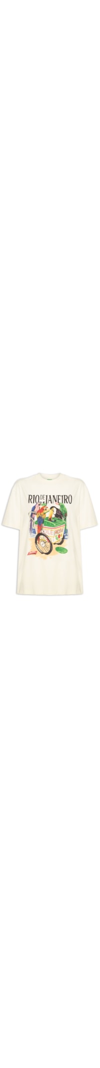 Camiseta Feminina Média Pássaros com Picolé - Bege