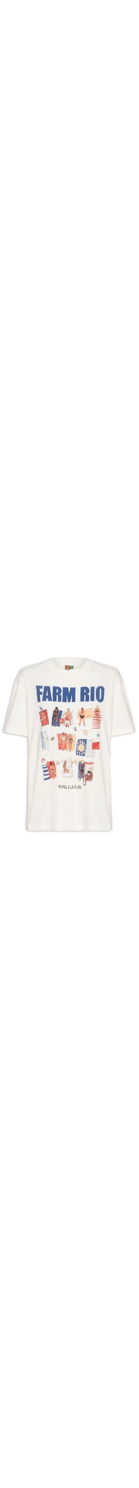Camiseta Feminina Media Playa Rio - Branco