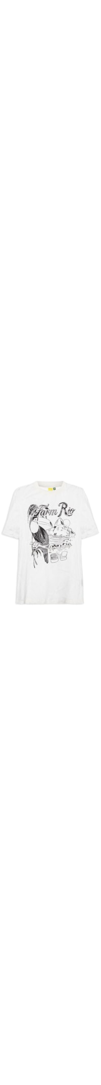Camiseta Feminina Média Renda Tucano Praia - Branco
