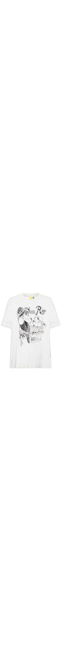 Camiseta Feminina Média Renda Tucano Praia - Branco
