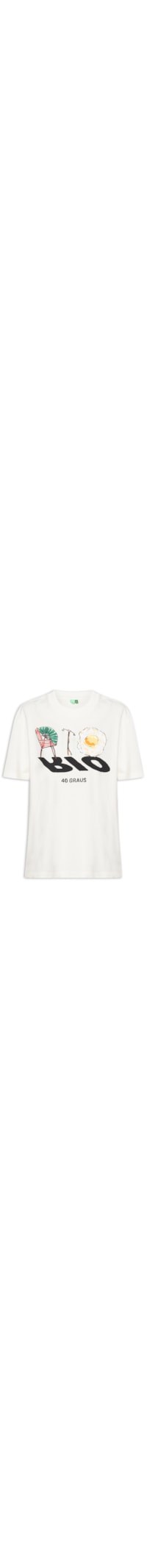 Camiseta Feminina Média Rio 40 Graus - Branco