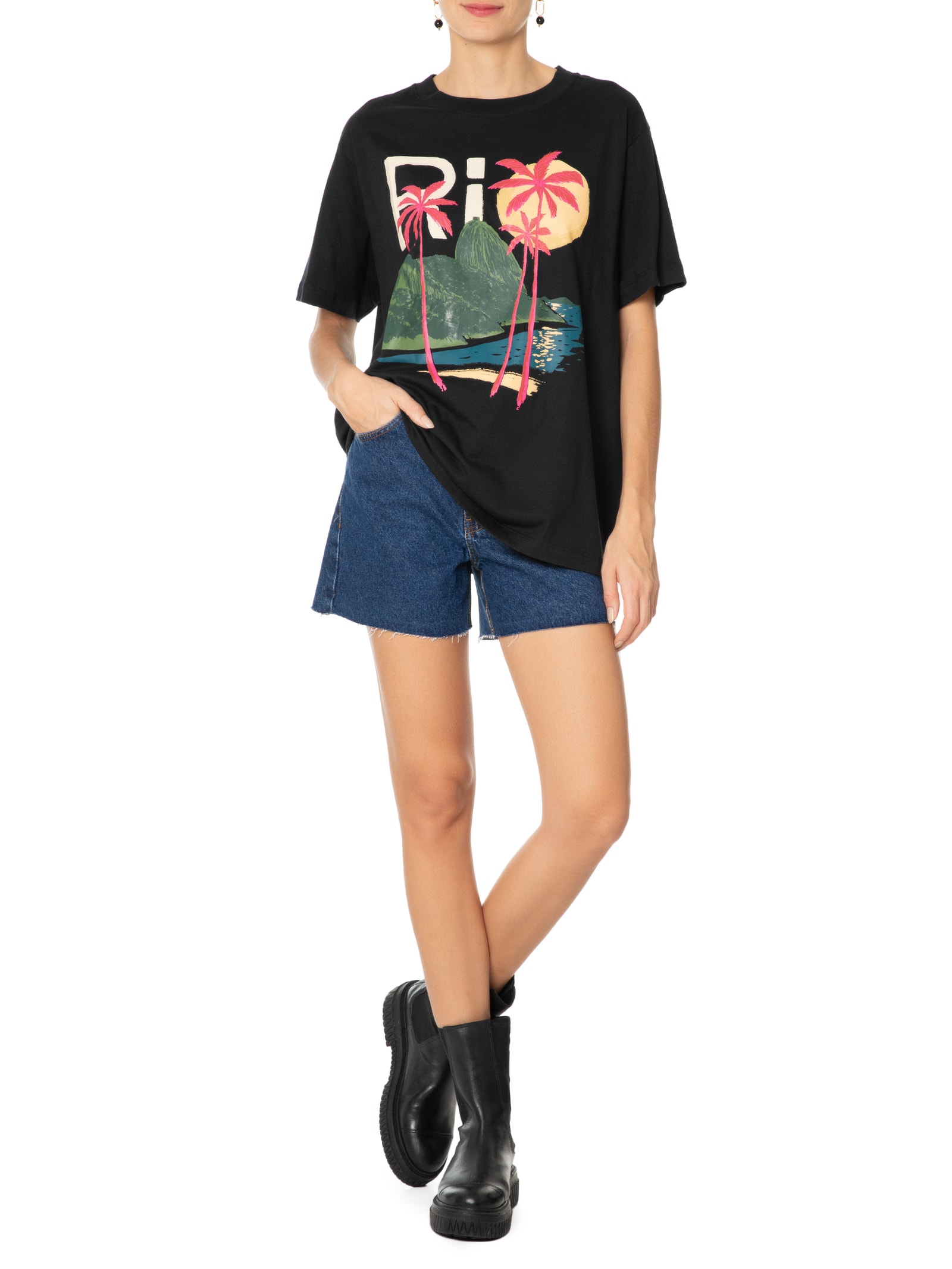 Camiseta Feminina Média Rio Preto Farm