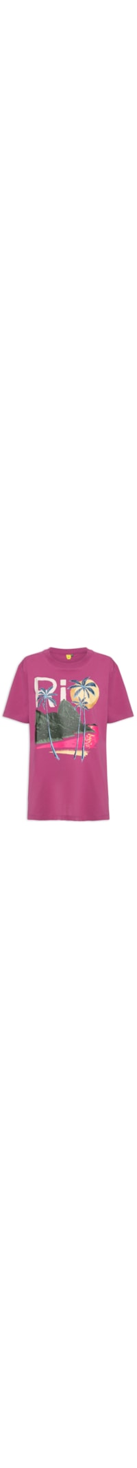 Camiseta Feminina Média Rio - Rosa