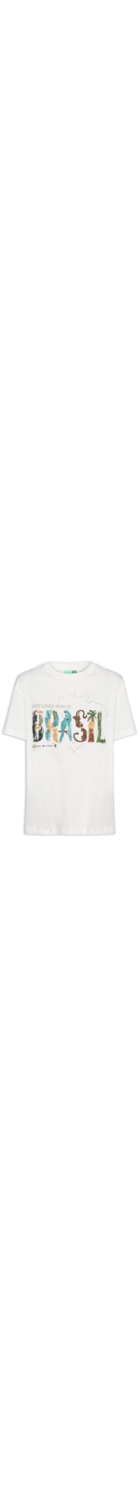 Camiseta Feminina Media Soy Brasil Off White - Off White