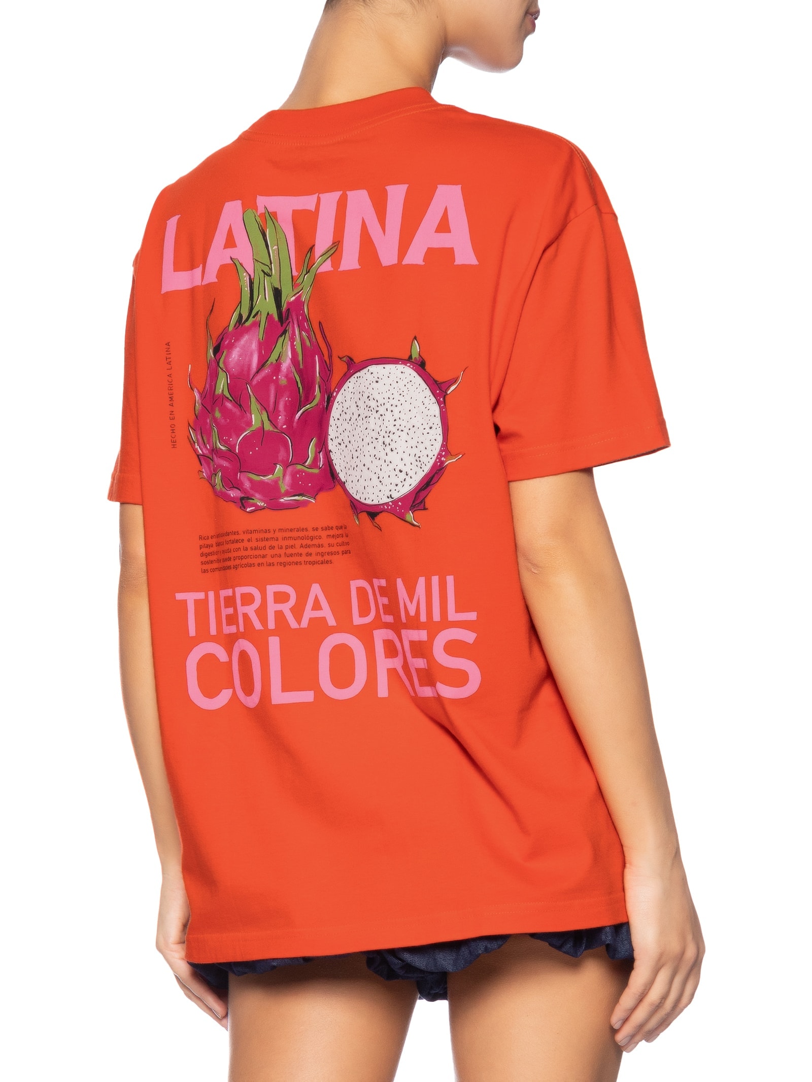 Camiseta Feminina Média Tierra De Mil Colores Vermelho Farm