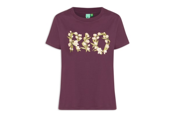 Camiseta Feminina Média Tulipa Rio - Roxo