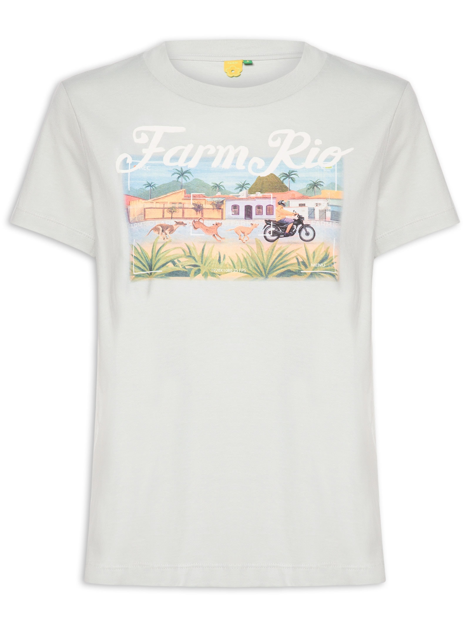 Camiseta Feminina Média Vira Lata Azul Farm