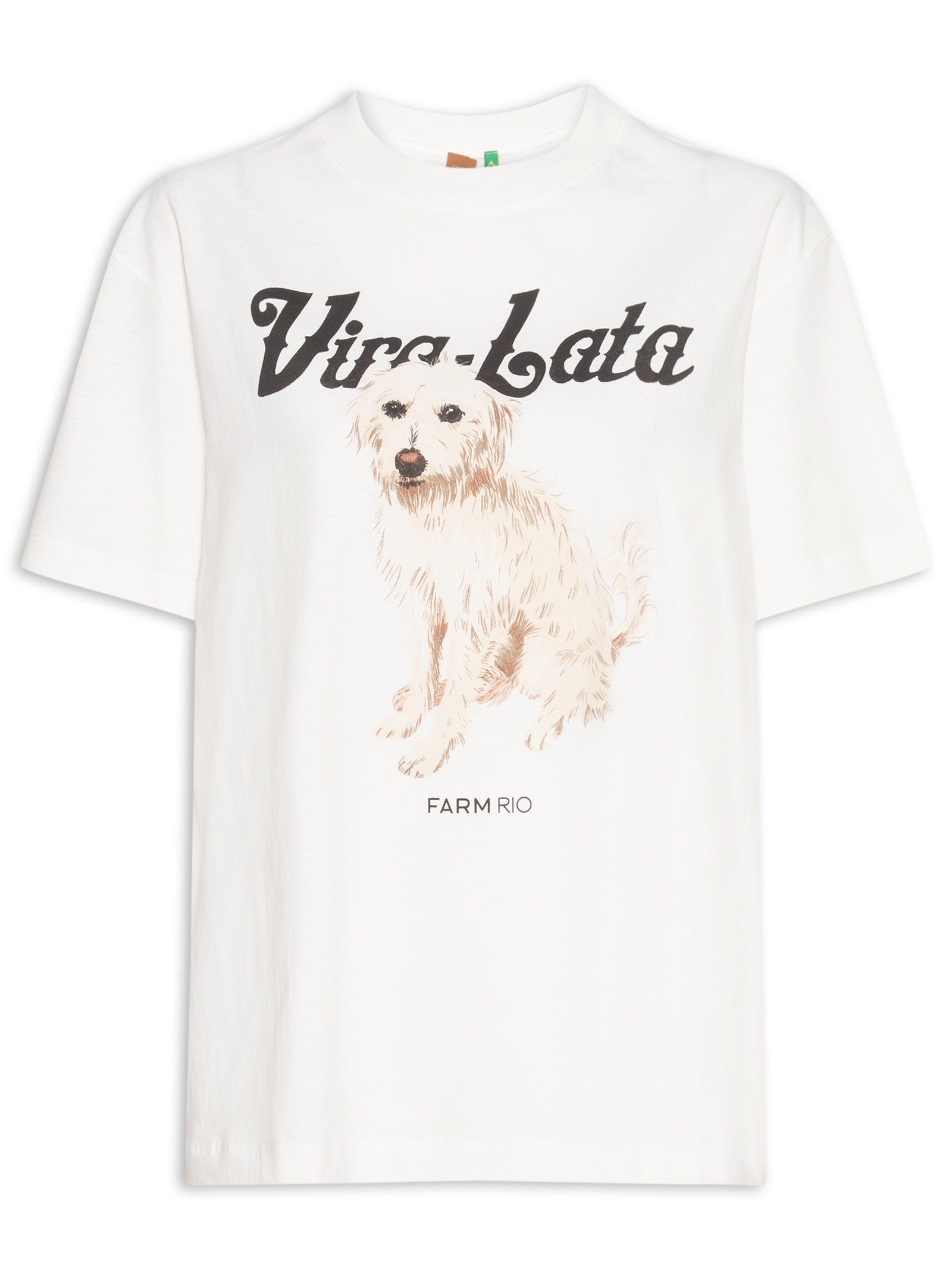 Camiseta Feminina Média Vita Lata Fiapo De Manga Branco Farm