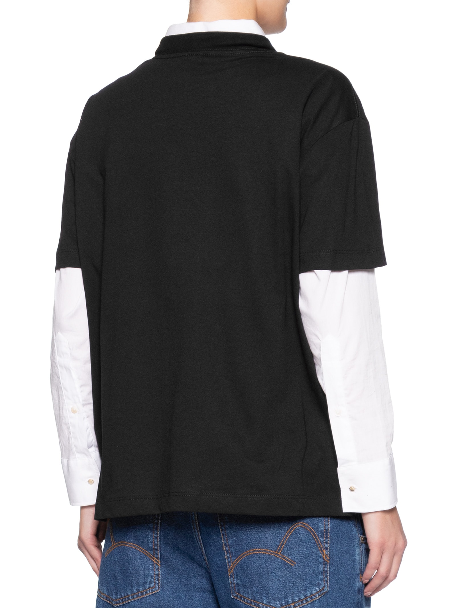 Camiseta Feminina Média Vita Lata Malhado Preto Farm
