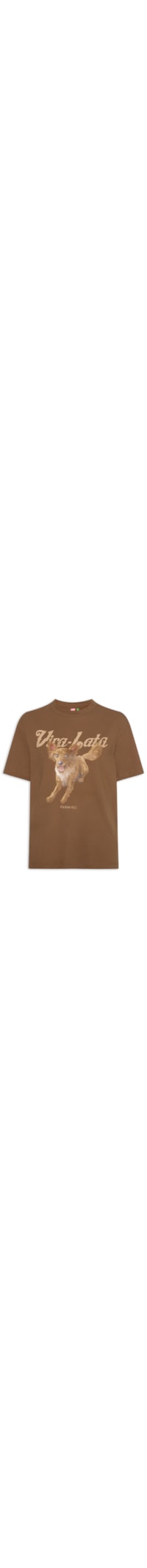 Camiseta Feminina Média Vita Lata Raposinha - Marrom