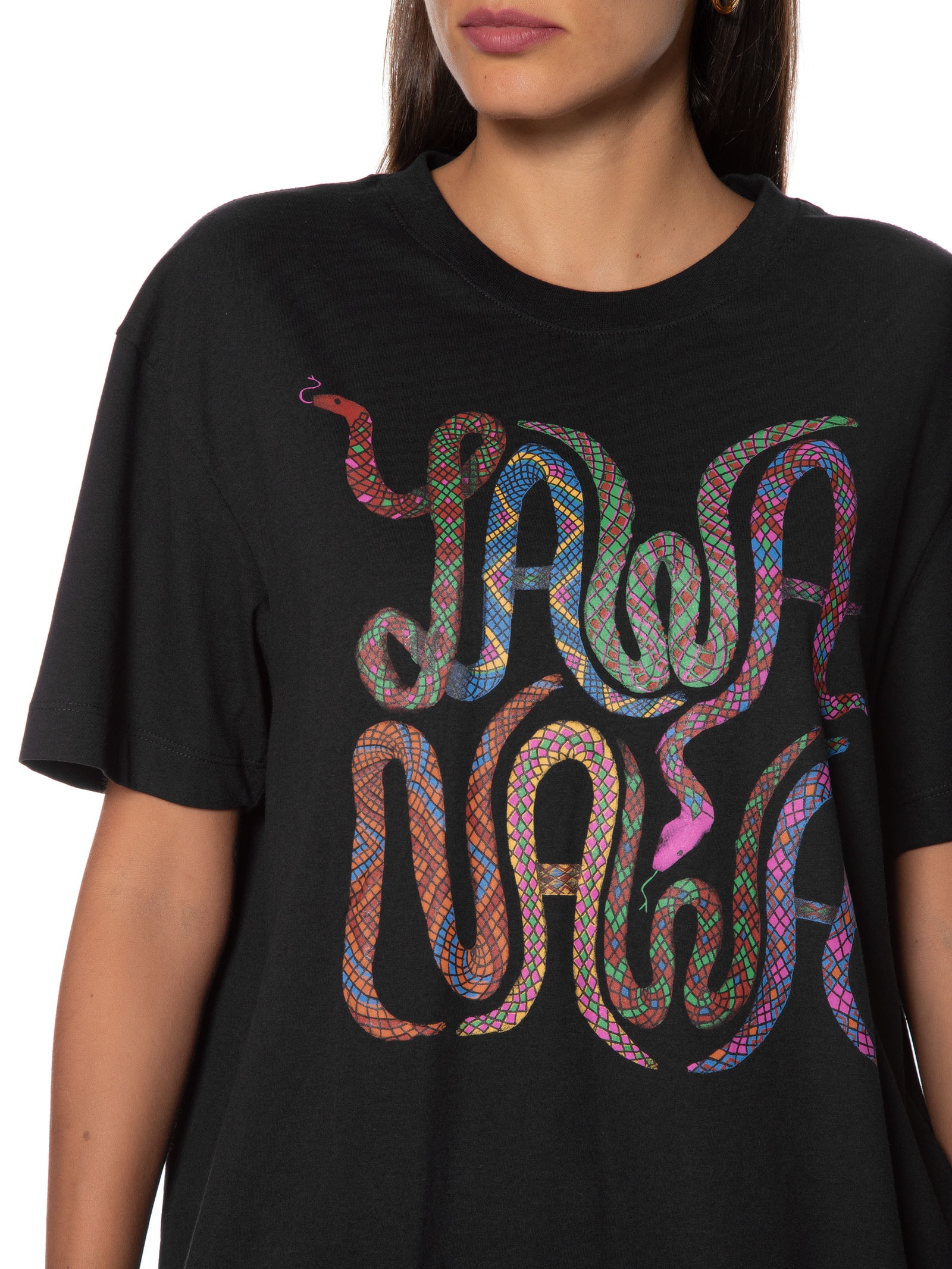 Camiseta Feminina Média Yawanawa Preto Farm