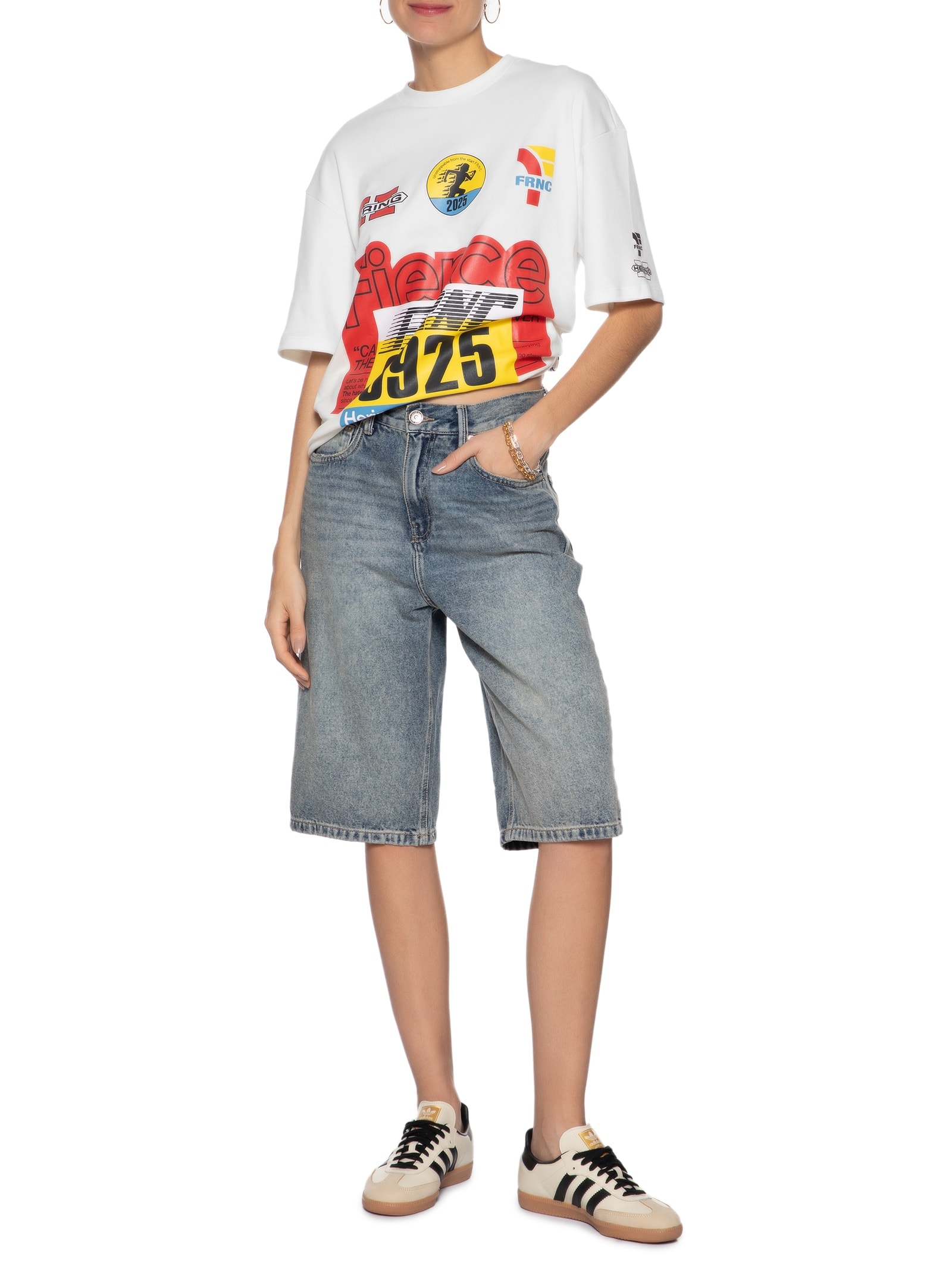 Camiseta Feminina Meia Malha Branco Hering Sports + Francesca
