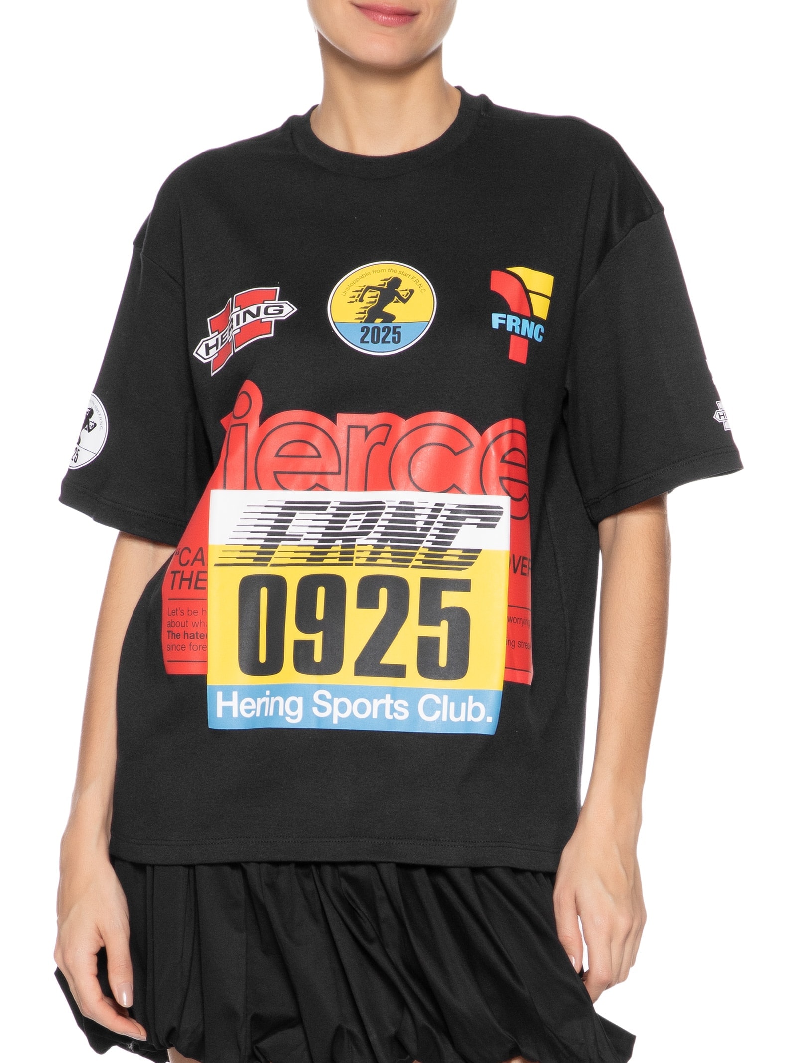 Camiseta Feminina Meia Malha Preto Hering Sports + Francesca