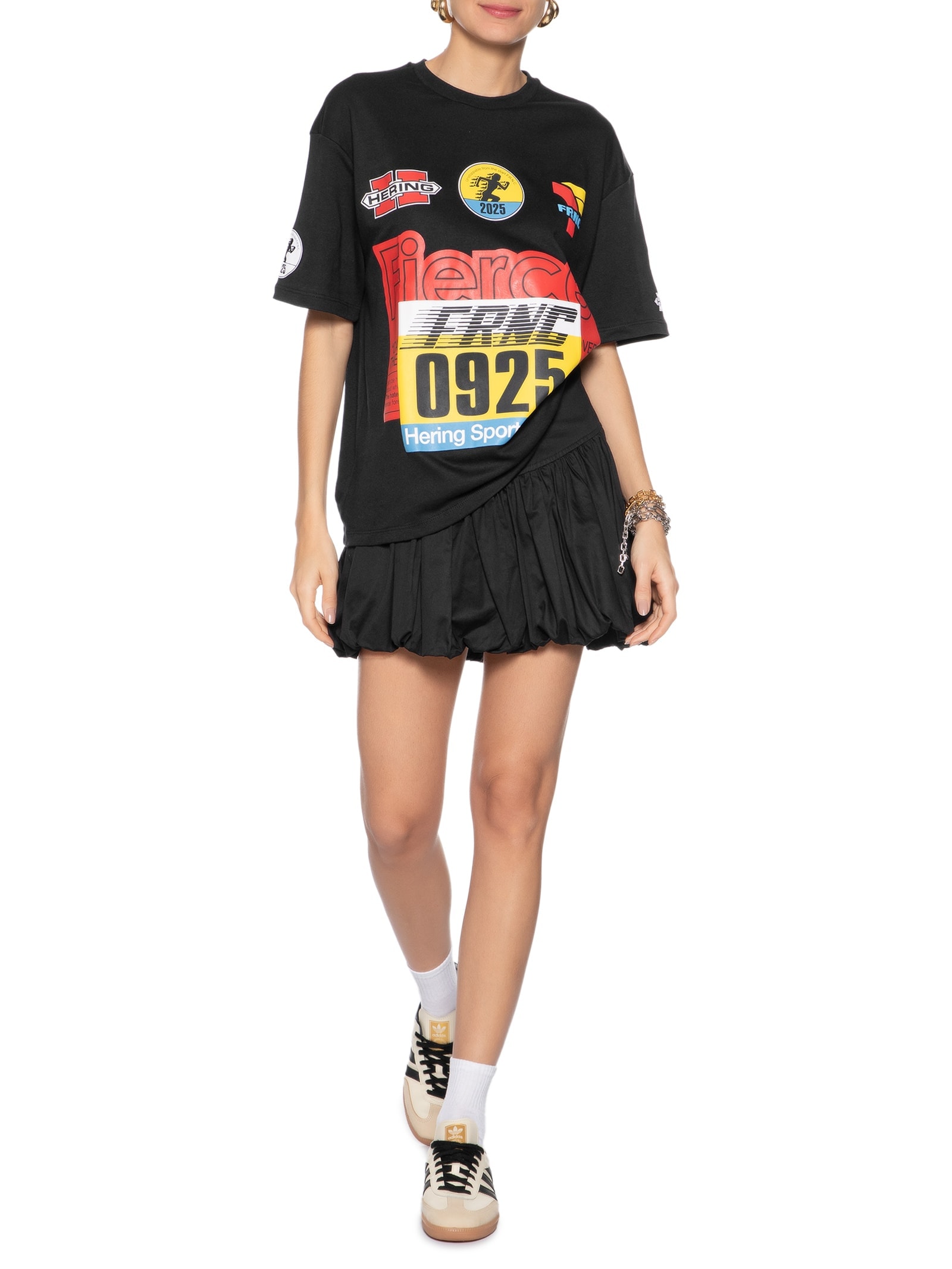 Camiseta Feminina Meia Malha Preto Hering Sports + Francesca