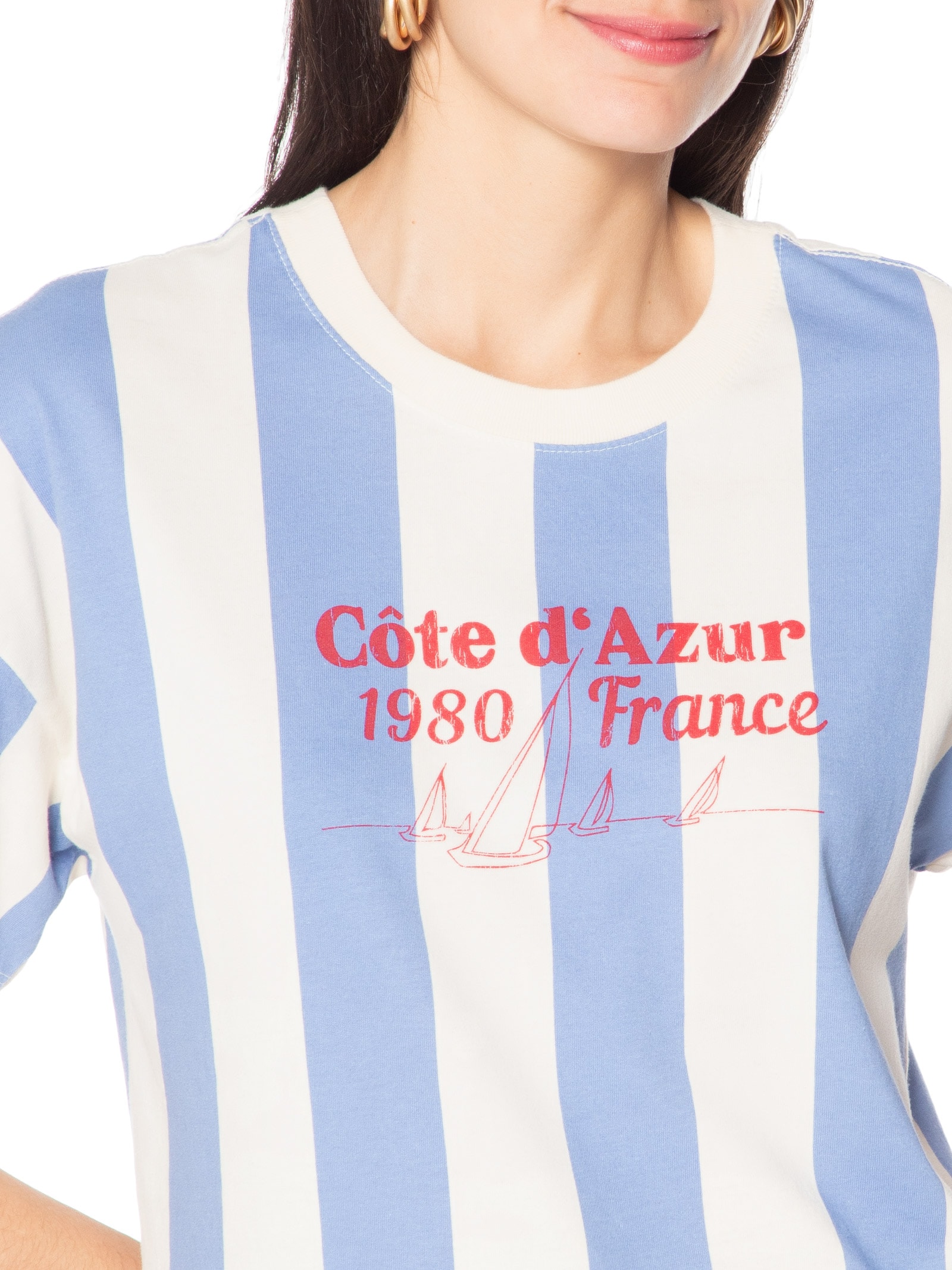 Camiseta Feminina MM Azul Hering