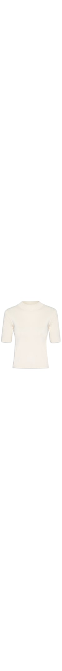 Camiseta Feminina Modal Com Gola - Off White