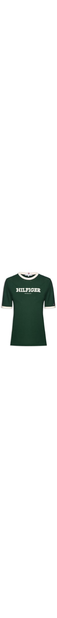 Camiseta Feminina Monotype Flocado - Verde