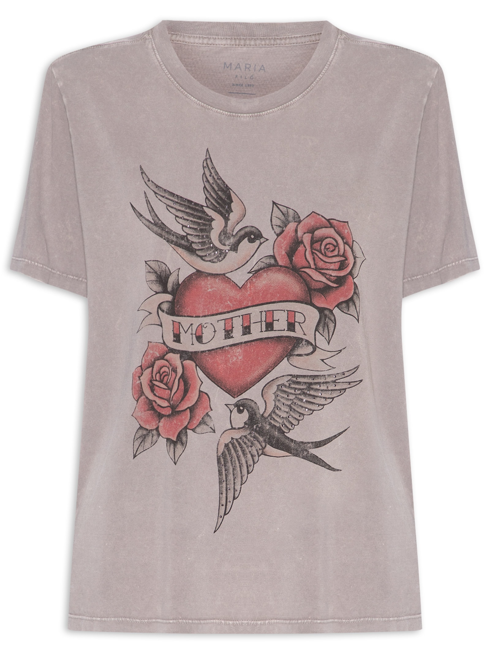 Camiseta Feminina Mother Cinza Maria Filó